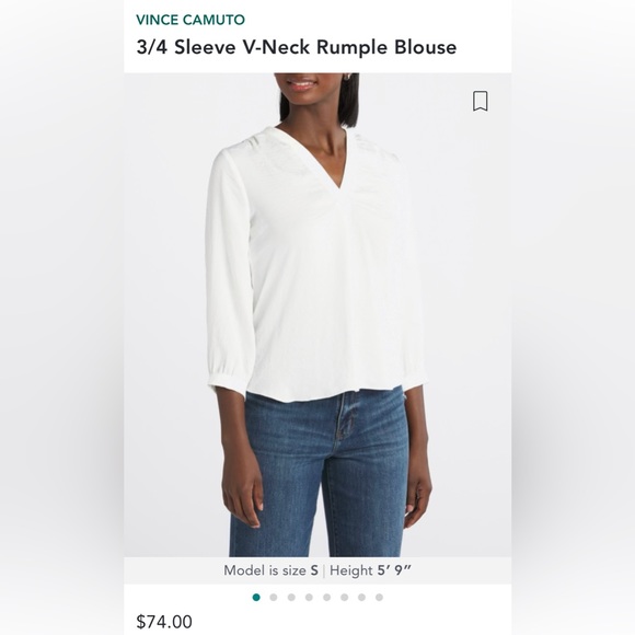 vince camuto white blouse